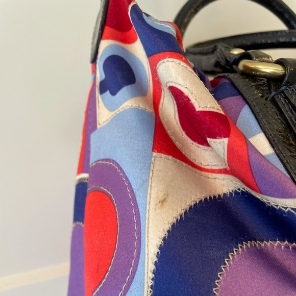 Coach Statement Blue, White, Red, Purple Handbag - Picture 5 of 11